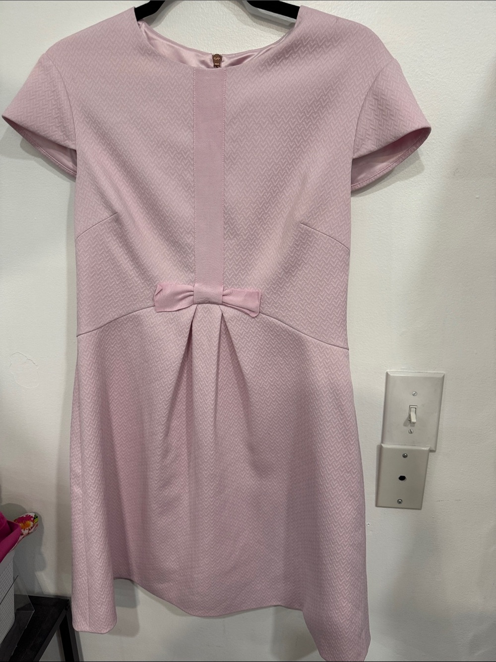 Ted Baker London Light Pink Bow-Front Formal Dress